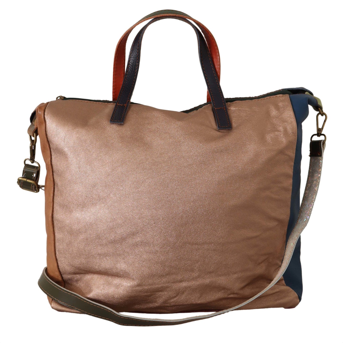 EBARRITO Multicolor Leather Shoulder Tote Bag EBARRITO