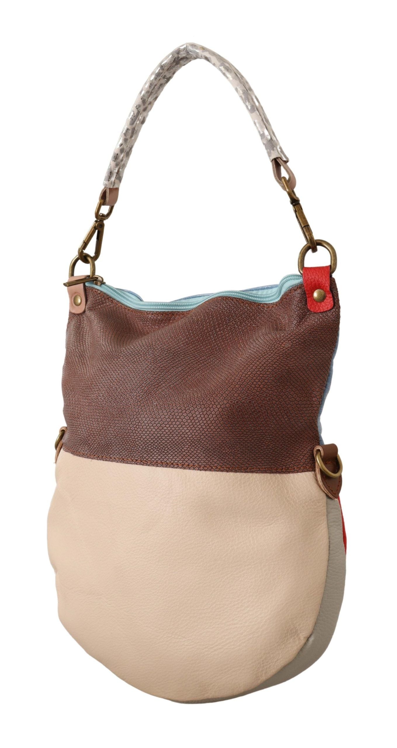 EBARRITO Chic Multicolor Leather Tote with Gold Accents EBARRITO