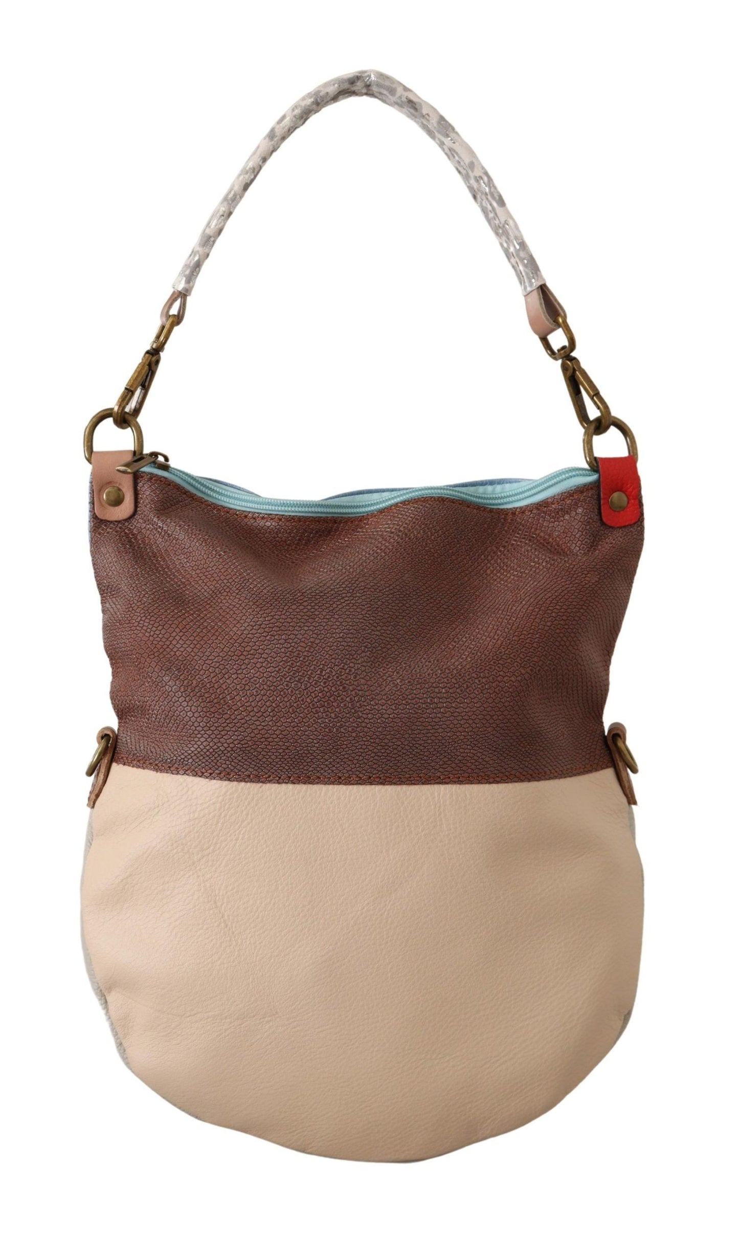 EBARRITO Chic Multicolor Leather Tote with Gold Accents EBARRITO