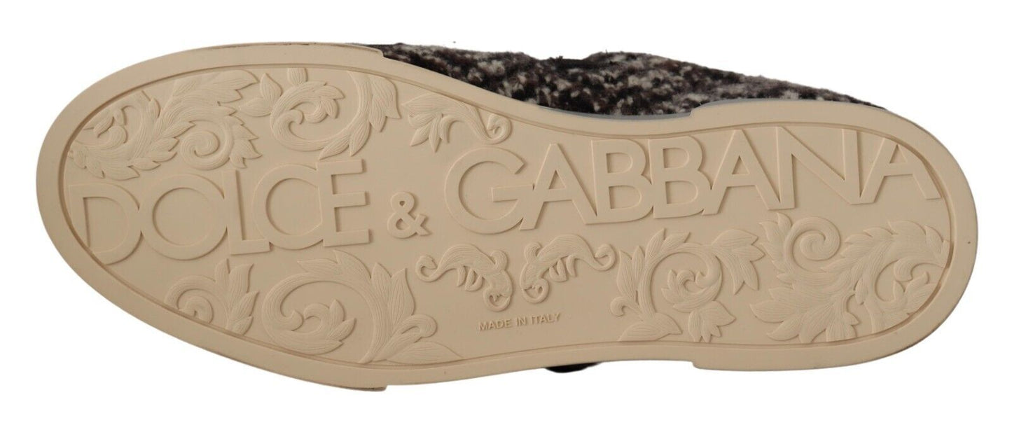 Dolce & Gabbana Silver Elegance Leather Sneakers Dolce & Gabbana