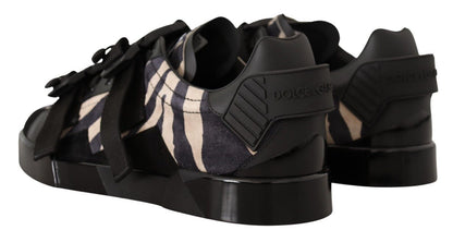 Dolce & Gabbana Zebra Suede Low Top Fashion Sneakers Dolce & Gabbana