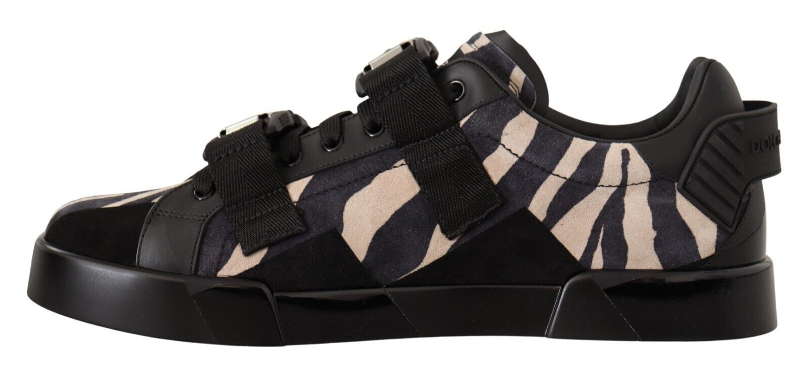 Dolce & Gabbana Zebra Suede Low Top Fashion Sneakers