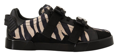 Dolce & Gabbana Zebra Suede Low Top Fashion Sneakers Dolce & Gabbana