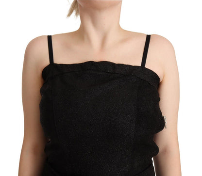 La Maison du Couturier Elegant Sleeveless Jumpsuit Dress in Black La Maison du Couturier