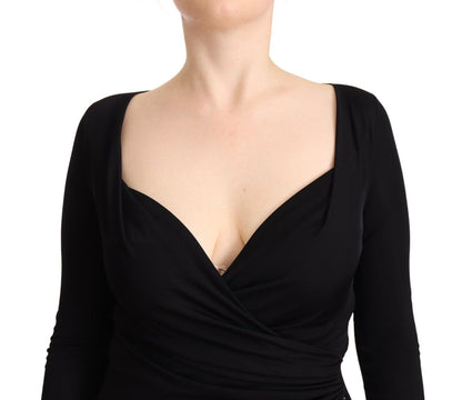 GF Ferre Elegant Black Sheath Dress with Sweetheart Neckline GF Ferre