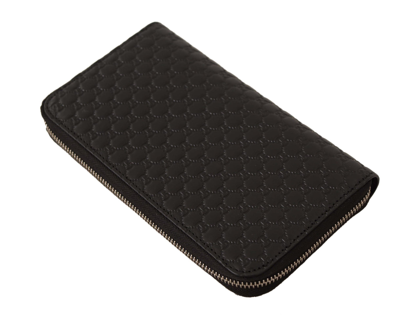 Gucci Elegant Black Leather Zip-Around Wallet Gucci