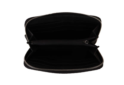 Gucci Elegant Black Leather Zip-Around Wallet Gucci