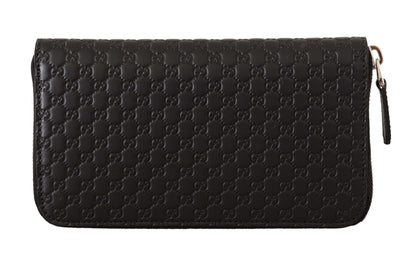 Gucci Elegant Black Leather Zip-Around Wallet Gucci