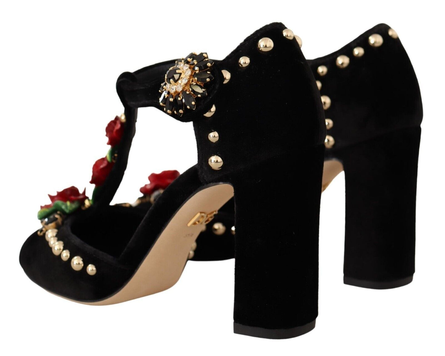 Dolce & Gabbana Elegant Velvet T-Strap Mary Jane Pumps Dolce & Gabbana