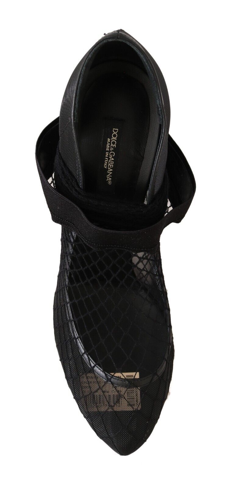 Dolce & Gabbana Elegant Netted Sock Pumps in Timeless Black Dolce & Gabbana