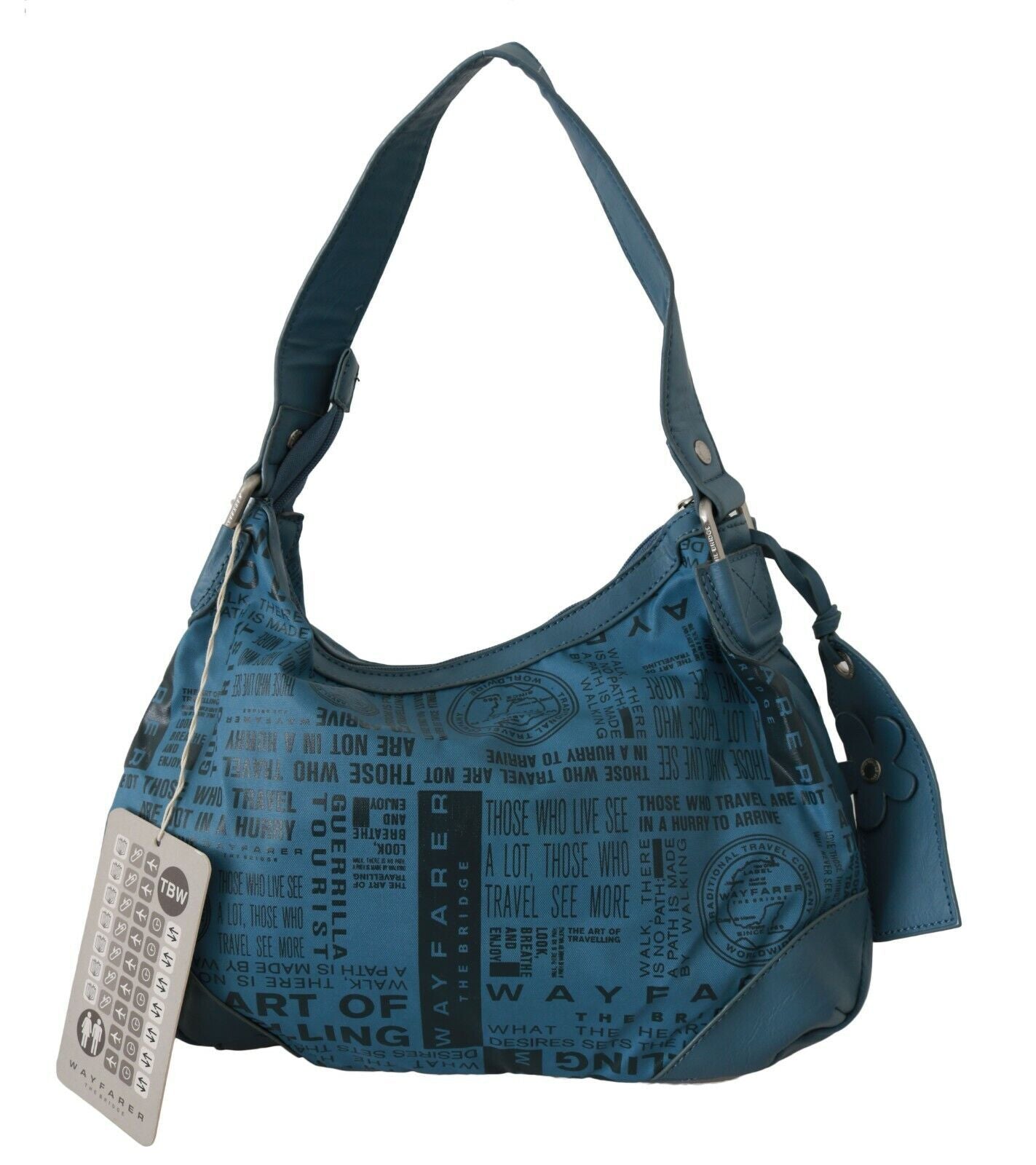 WAYFARER Chic Blue Fabric Shoulder Bag - Perfect for Everyday Elegance WAYFARER