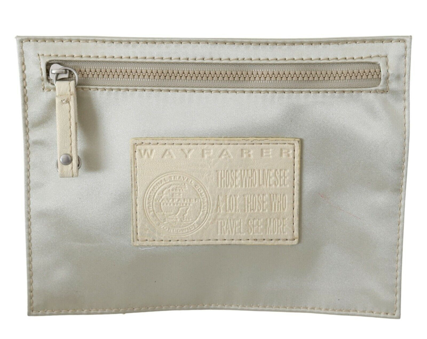 WAYFARER Elegant White Fabric Coin Wallet WAYFARER