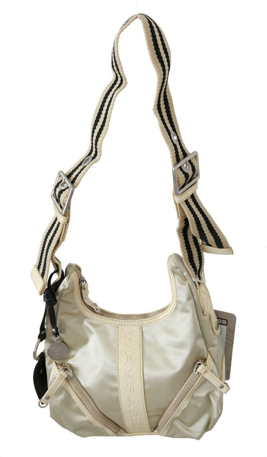 WAYFARER Chic White Fabric Shoulder Bag - Perfect for Any Occasion WAYFARER