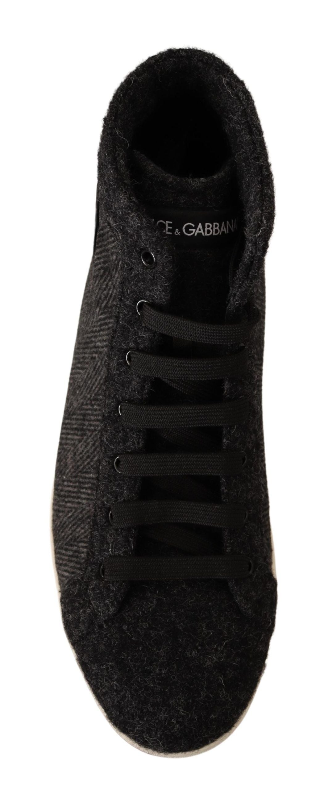 Dolce & Gabbana Elegant High Top Cotton/Wool Sneakers Dolce & Gabbana