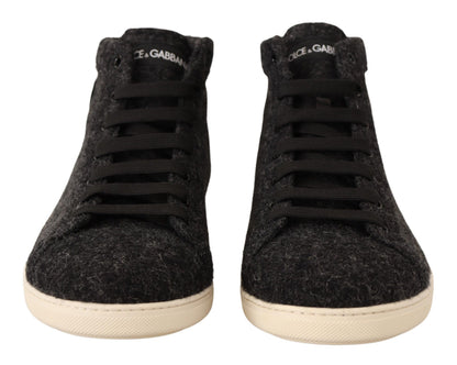 Dolce & Gabbana Elegant High Top Cotton/Wool Sneakers Dolce & Gabbana