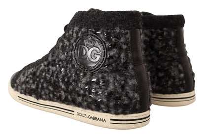 Dolce & Gabbana Elegant Gray High Top Sneakers Dolce & Gabbana