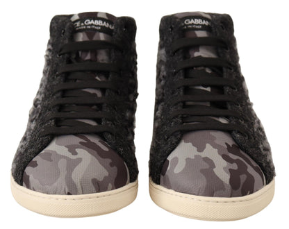 Dolce & Gabbana Elegant Gray High Top Sneakers Dolce & Gabbana