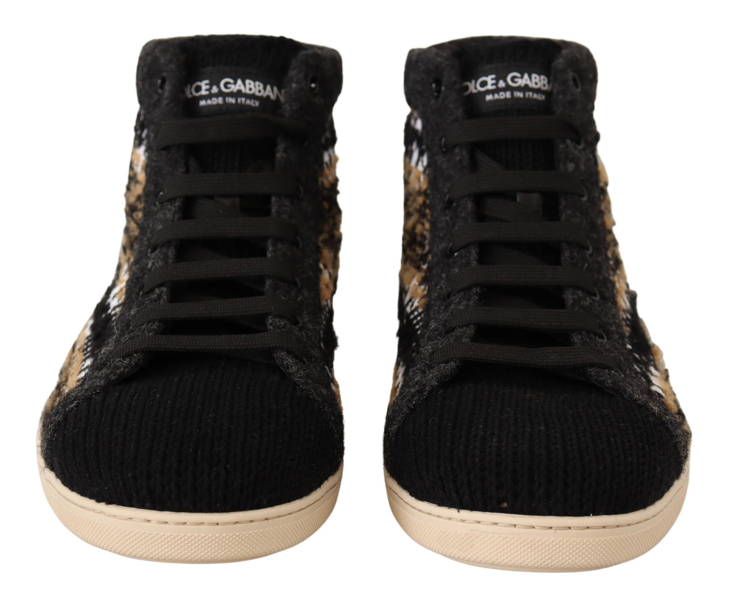 Dolce & Gabbana Beige High Top Fashion Sneakers Dolce & Gabbana