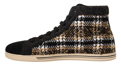 Dolce & Gabbana Beige High Top Fashion Sneakers Dolce & Gabbana