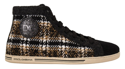 Dolce & Gabbana Beige High Top Fashion Sneakers Dolce & Gabbana