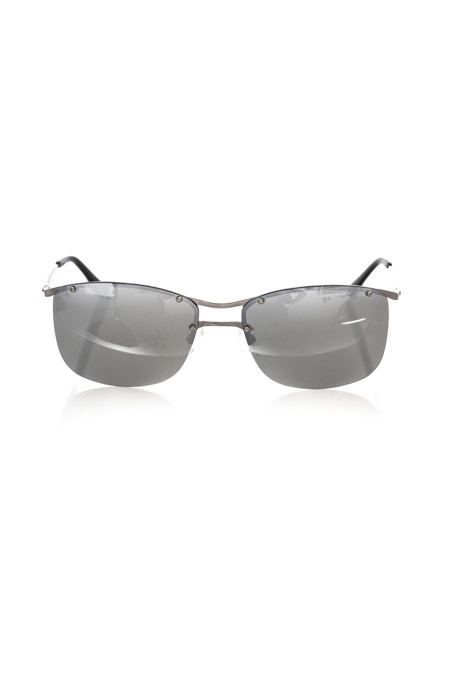 Frankie Morello Silver Metallic Male Sunglass Frankie Morello