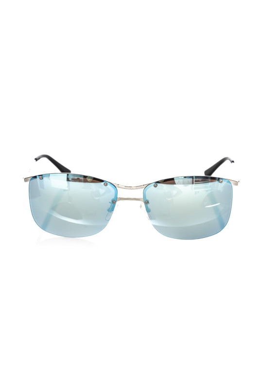 Frankie Morello Silver Metallic Mens Sunglass Frankie Morello