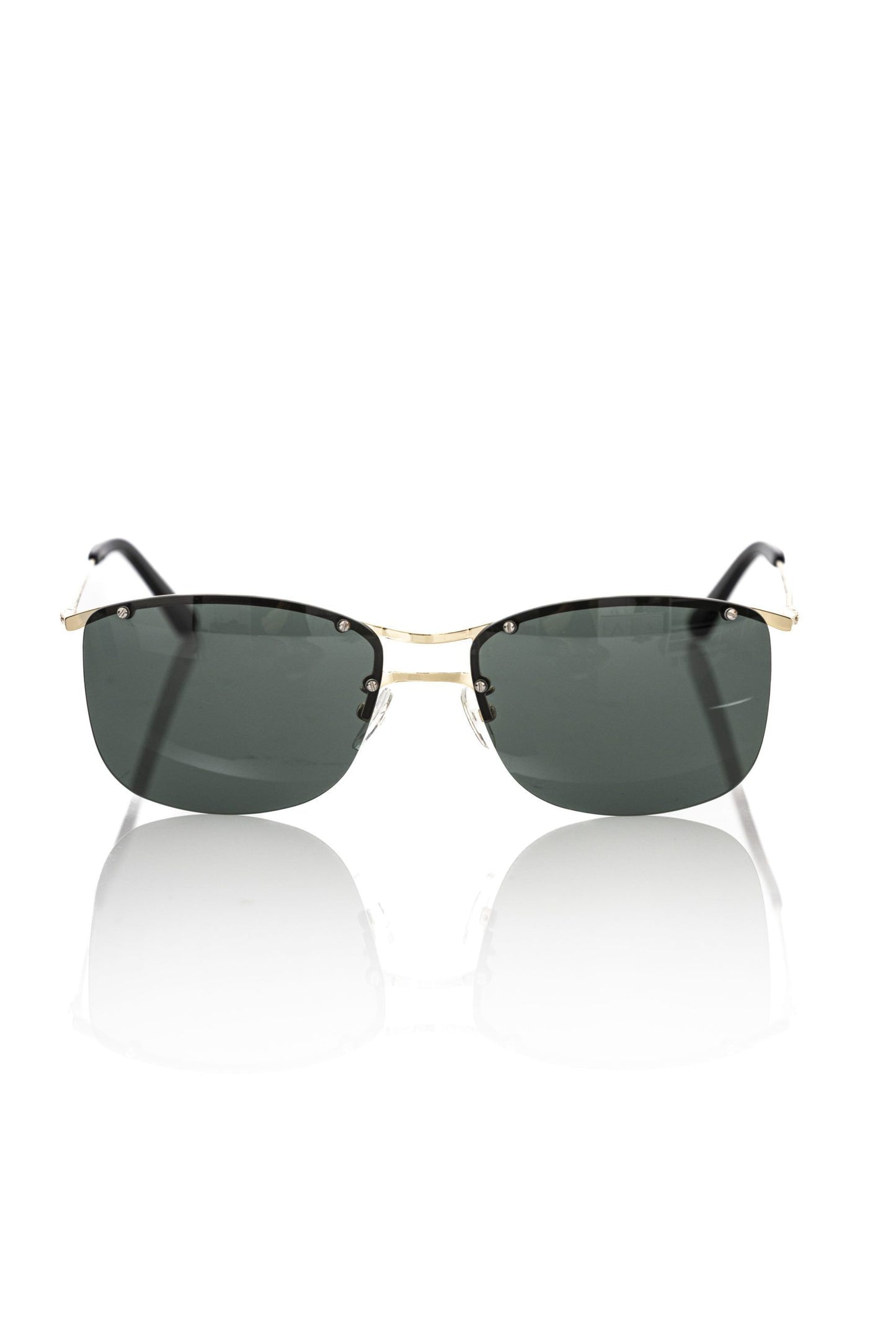 Frankie Morello Black Metallic Men Sunglass Frankie Morello