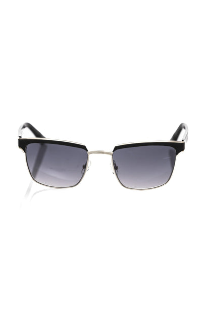 Frankie Morello Black Metallic Fiber Men Sunglass Frankie Morello