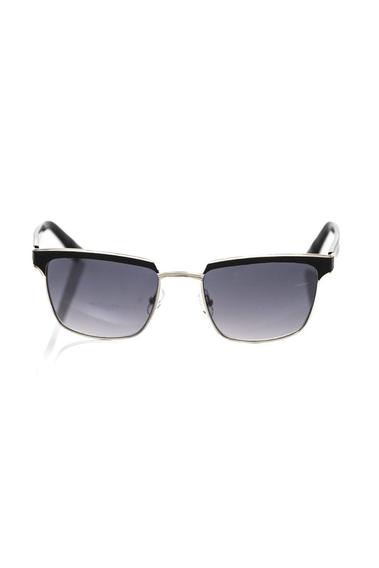 Frankie Morello Black Metallic Fiber Men Sunglass Frankie Morello