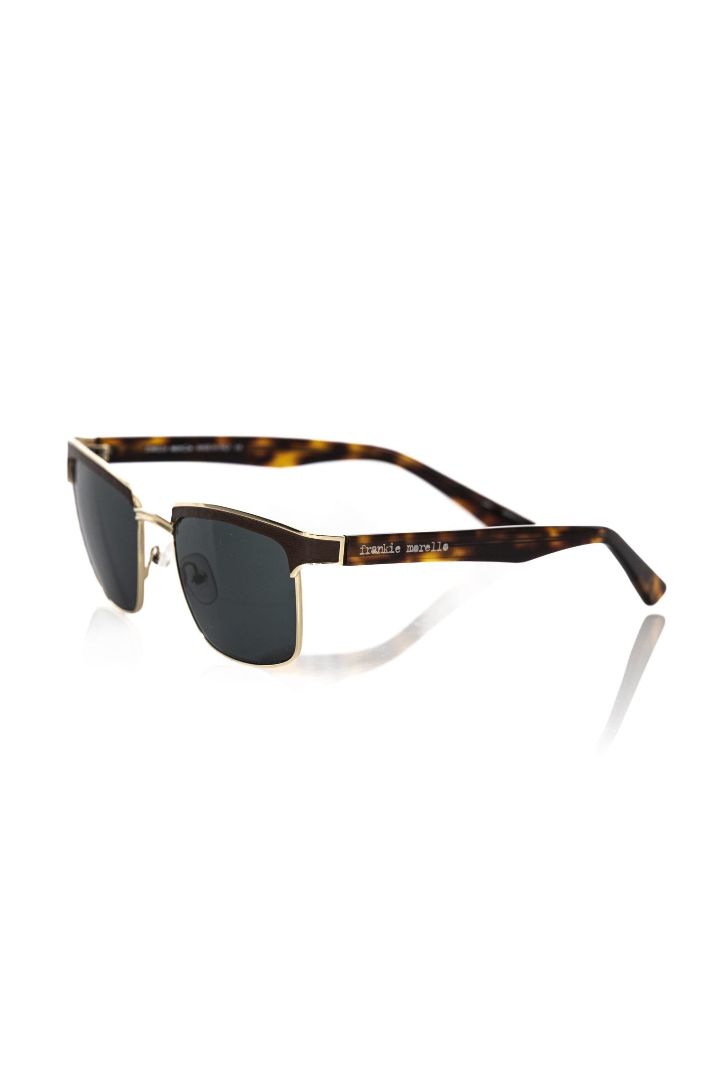 Frankie Morello Brown Metallic Fibre Men Sunglass Frankie Morello