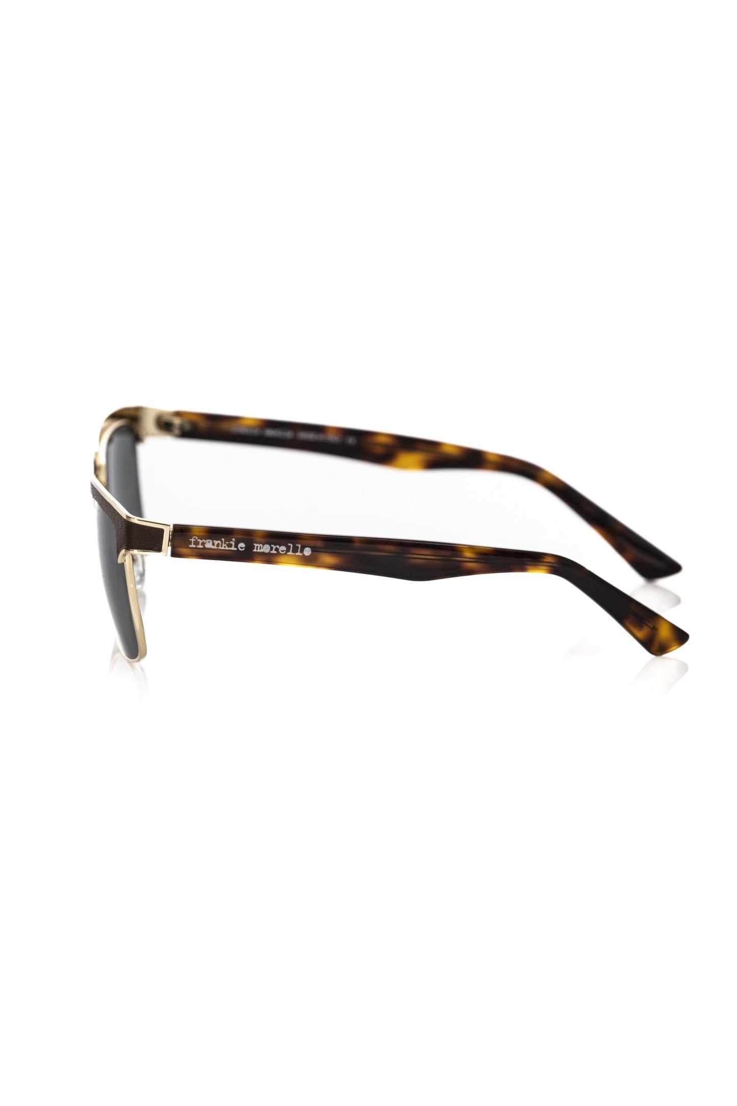 Frankie Morello Brown Metallic Fibre Men Sunglass Frankie Morello