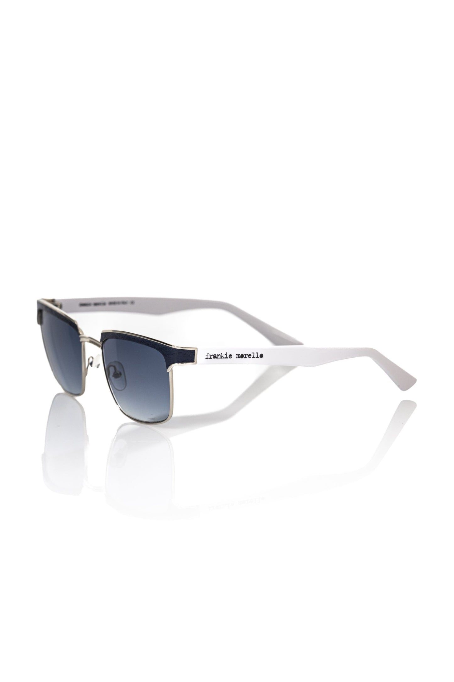 Frankie Morello Black Metallic Fiber Men Sunglass Frankie Morello