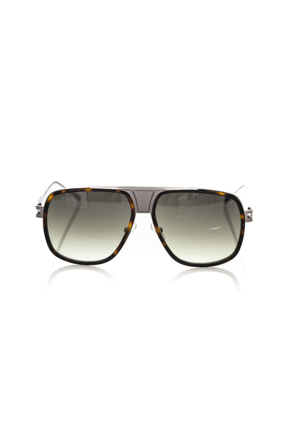 Frankie Morello Brown Metallic Men Sunglasses Frankie Morello