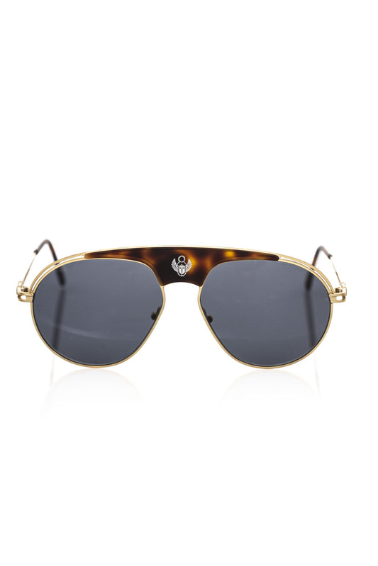 Frankie Morello Brown Metallic Fiber Men Sunglass Frankie Morello