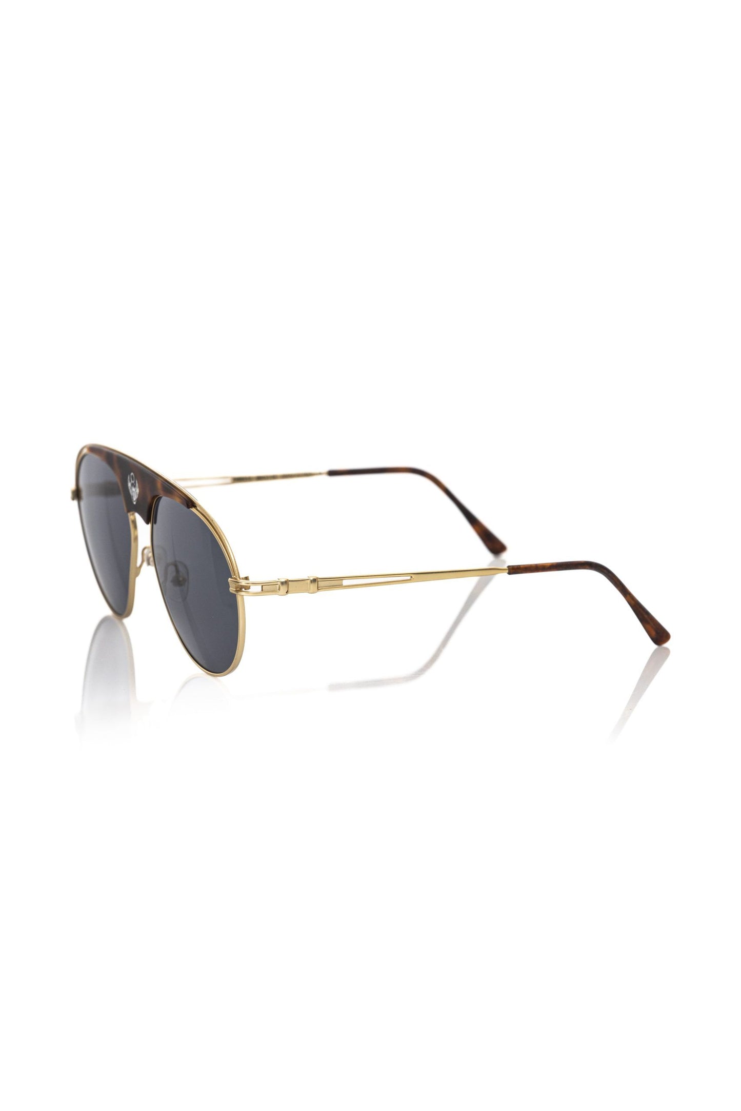 Frankie Morello Brown Metallic Fiber Men Sunglass Frankie Morello