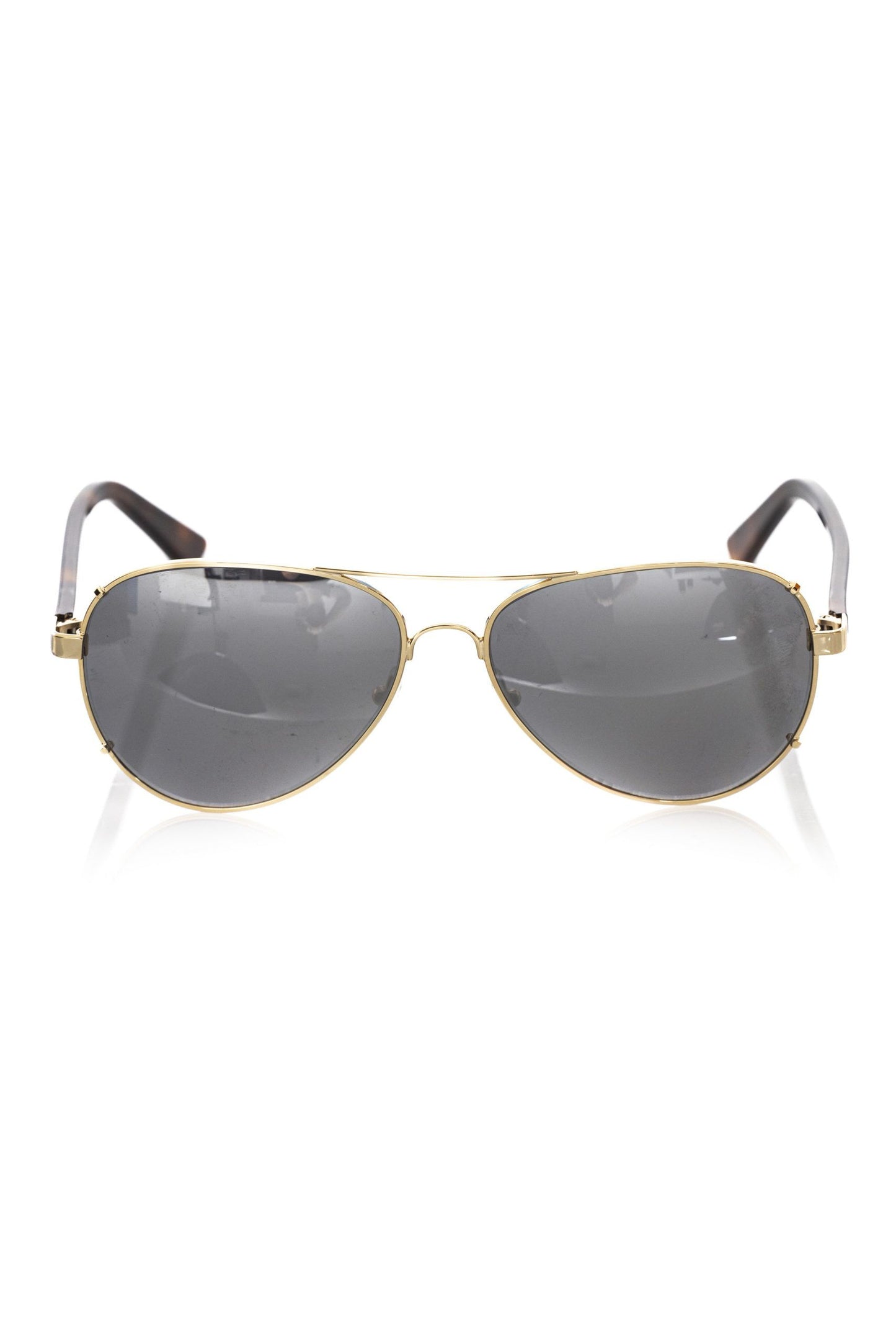 Frankie Morello Gold Metallic Men Sunglass Frankie Morello