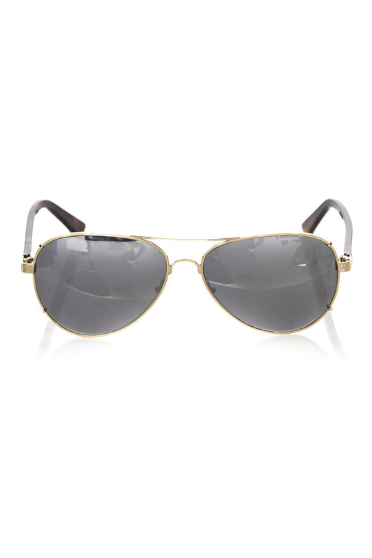 Frankie Morello Gold Metallic Men Sunglass Frankie Morello