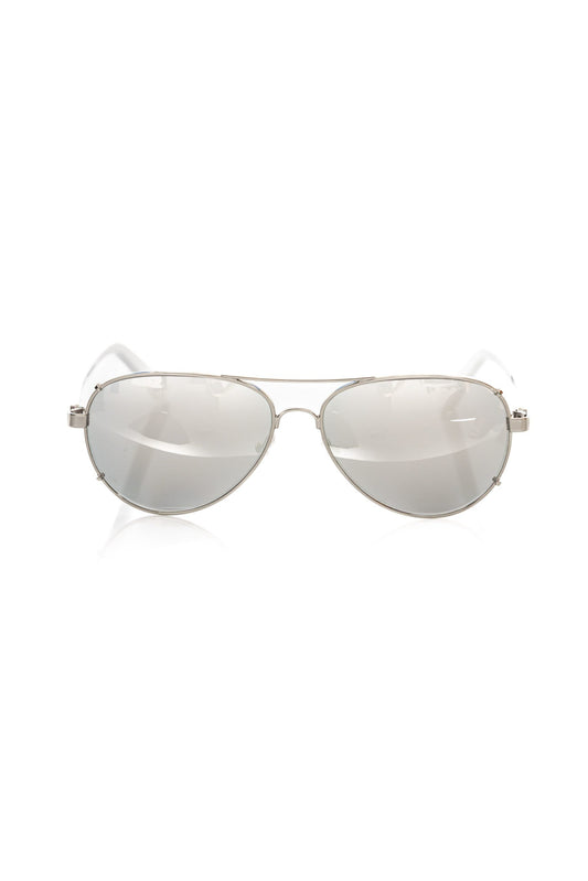 Frankie Morello Silver Metallic Men Sunglass Frankie Morello