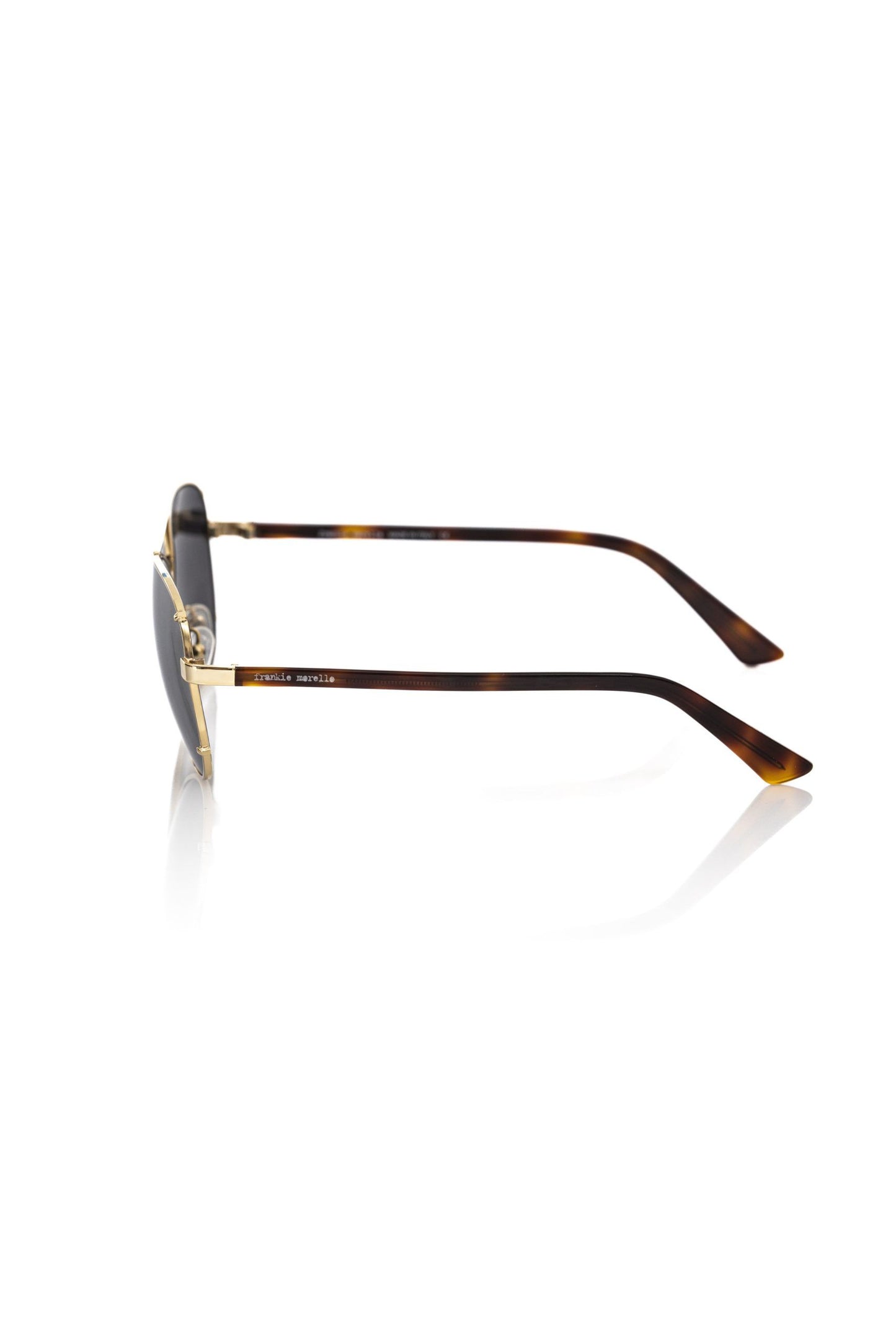 Frankie Morello Gold Metallic Men Sunglass Frankie Morello