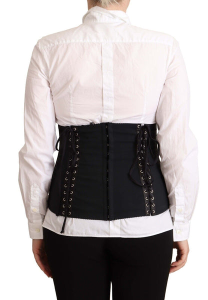 Dolce & Gabbana Chic Black Corset Belt Top Dolce & Gabbana