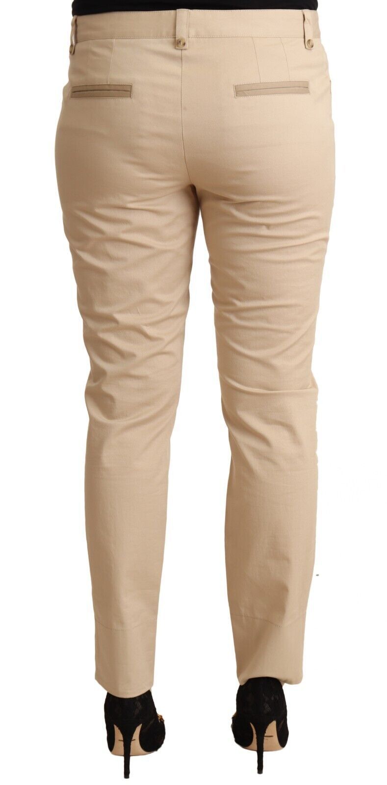 Dolce & Gabbana Elegant Beige Cotton Stretch Skinny Pants Dolce & Gabbana