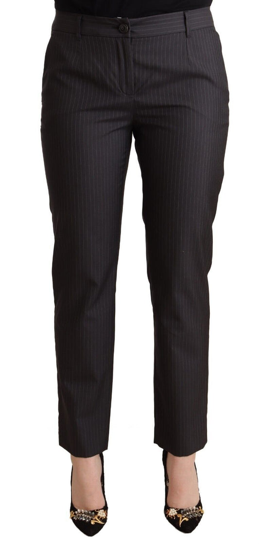 Dolce & Gabbana Elegant Tailored Virgin Wool and Silk Pants Dolce & Gabbana