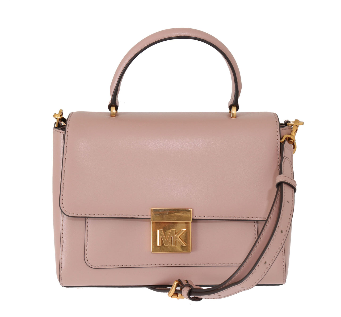 Michael Kors Elegant Pink Leather Mindy Shoulder Bag Michael Kors