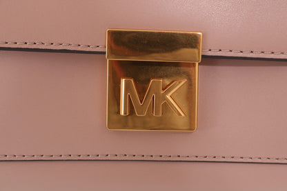 Michael Kors Elegant Pink Leather Mindy Shoulder Bag Michael Kors