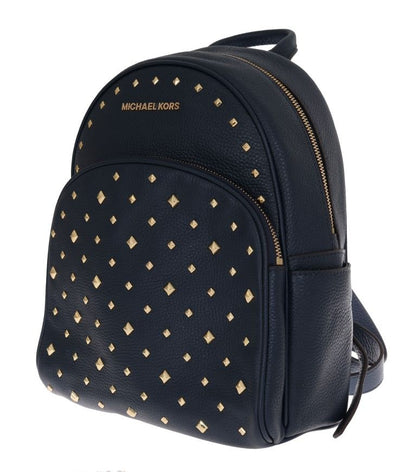 Michael Kors Elegant Leather ABBEY Backpack in Navy Blue Michael Kors