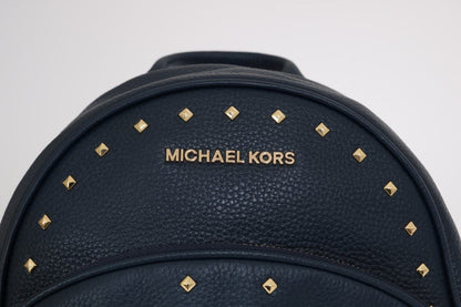 Michael Kors Elegant Leather ABBEY Backpack in Navy Blue Michael Kors