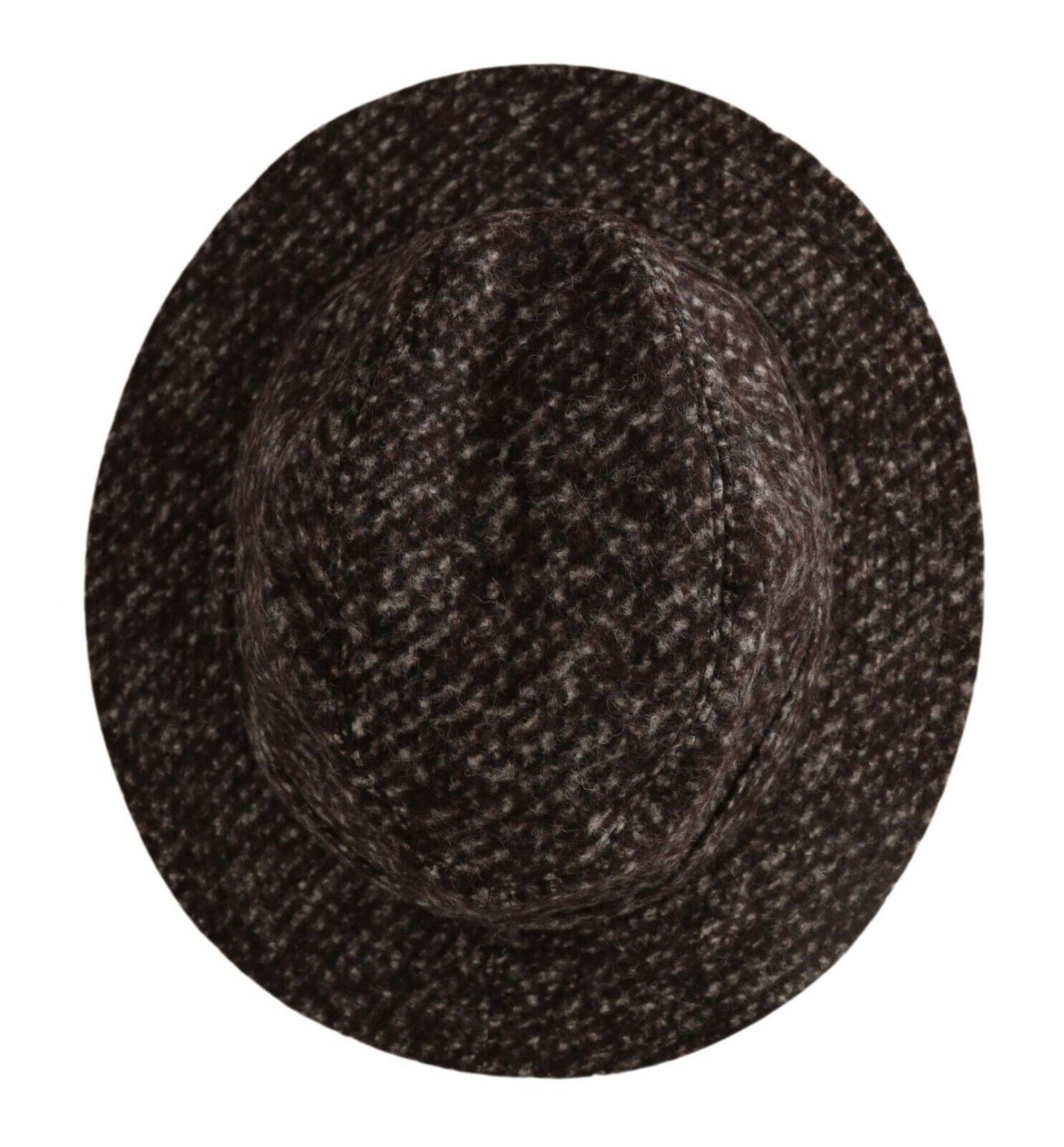 Dolce & Gabbana Elegant Gray Tweed Wide Brim Hat Dolce & Gabbana