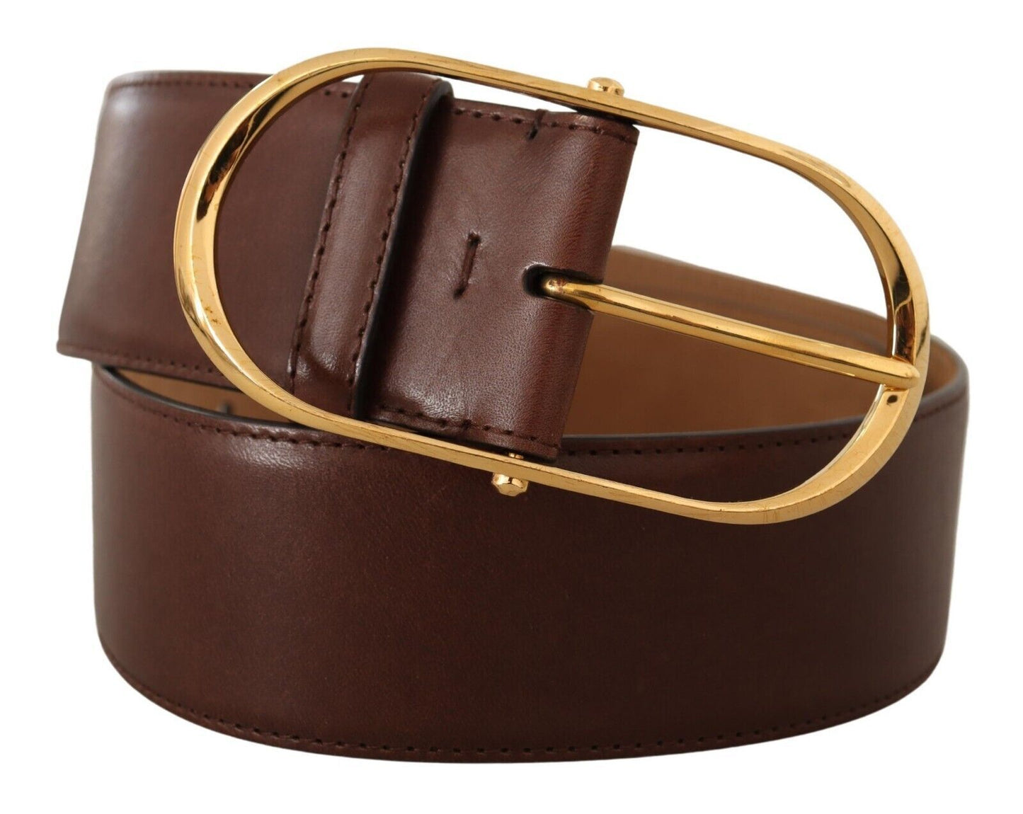 Dolce & Gabbana Elegant Oval Buckle Leather Belt Dolce & Gabbana