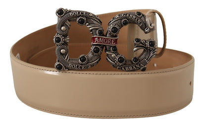 Dolce & Gabbana Vintage-Brass Logo Pearl Embellished Belt Dolce & Gabbana