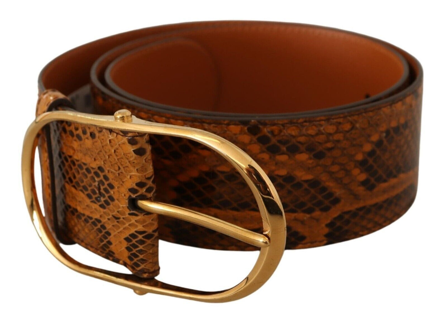 Dolce & Gabbana Elegant Python Skin Leather Belt Dolce & Gabbana